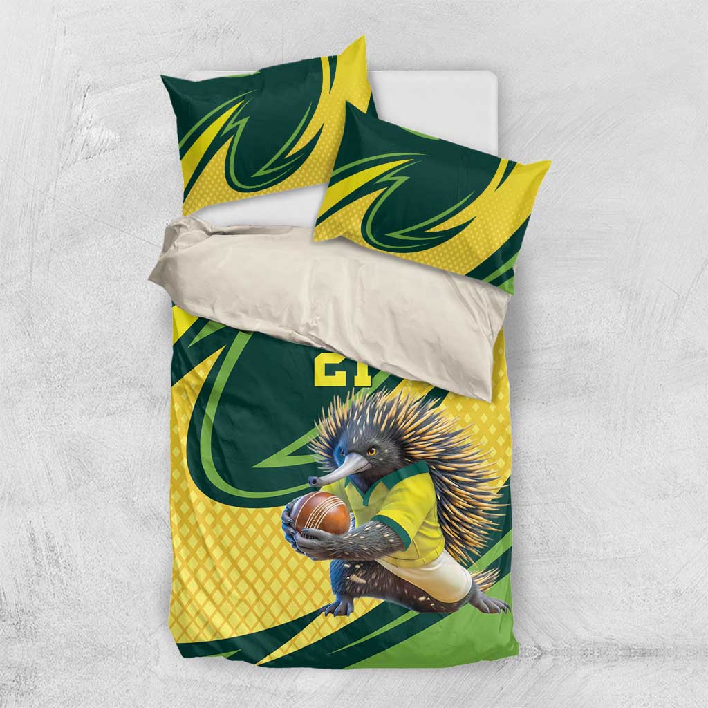 Australian Echidna Cricket Custom Bedding Set Aussie National Color