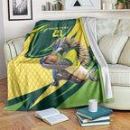 Australian Echidna Cricket Custom Blanket Aussie National Color