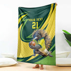 Australian Echidna Cricket Custom Blanket Aussie National Color