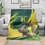 Australian Echidna Cricket Custom Blanket Aussie National Color