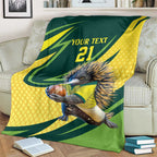 Australian Echidna Cricket Custom Blanket Aussie National Color