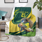 Australian Echidna Cricket Custom Blanket Aussie National Color