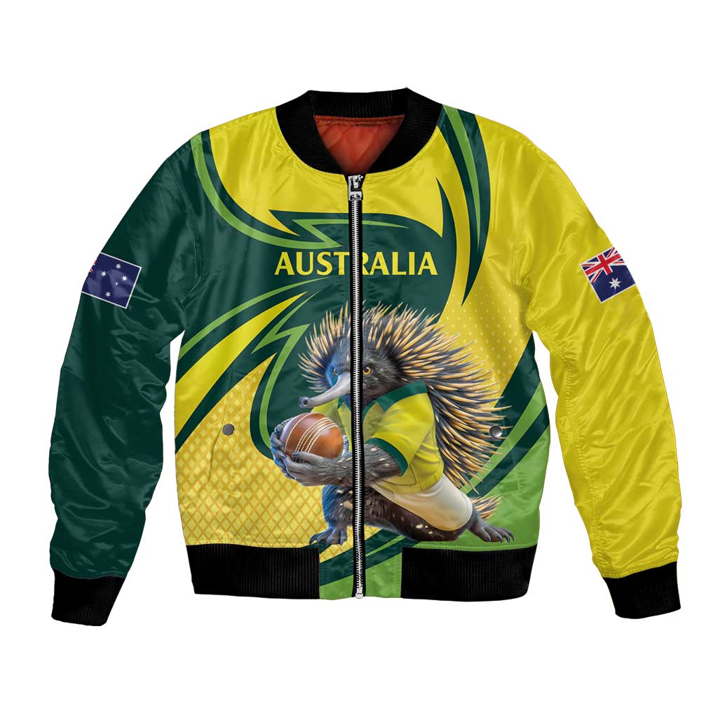 Australian Echidna Cricket Custom Bomber Jacket Aussie National Color