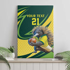 Australian Echidna Cricket Custom Canvas Wall Art Aussie National Color