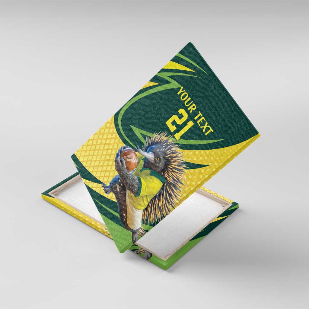 Australian Echidna Cricket Custom Canvas Wall Art Aussie National Color