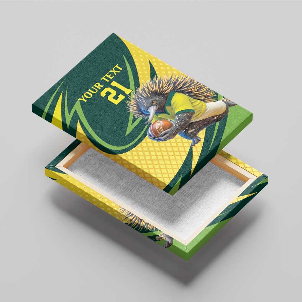 Australian Echidna Cricket Custom Canvas Wall Art Aussie National Color