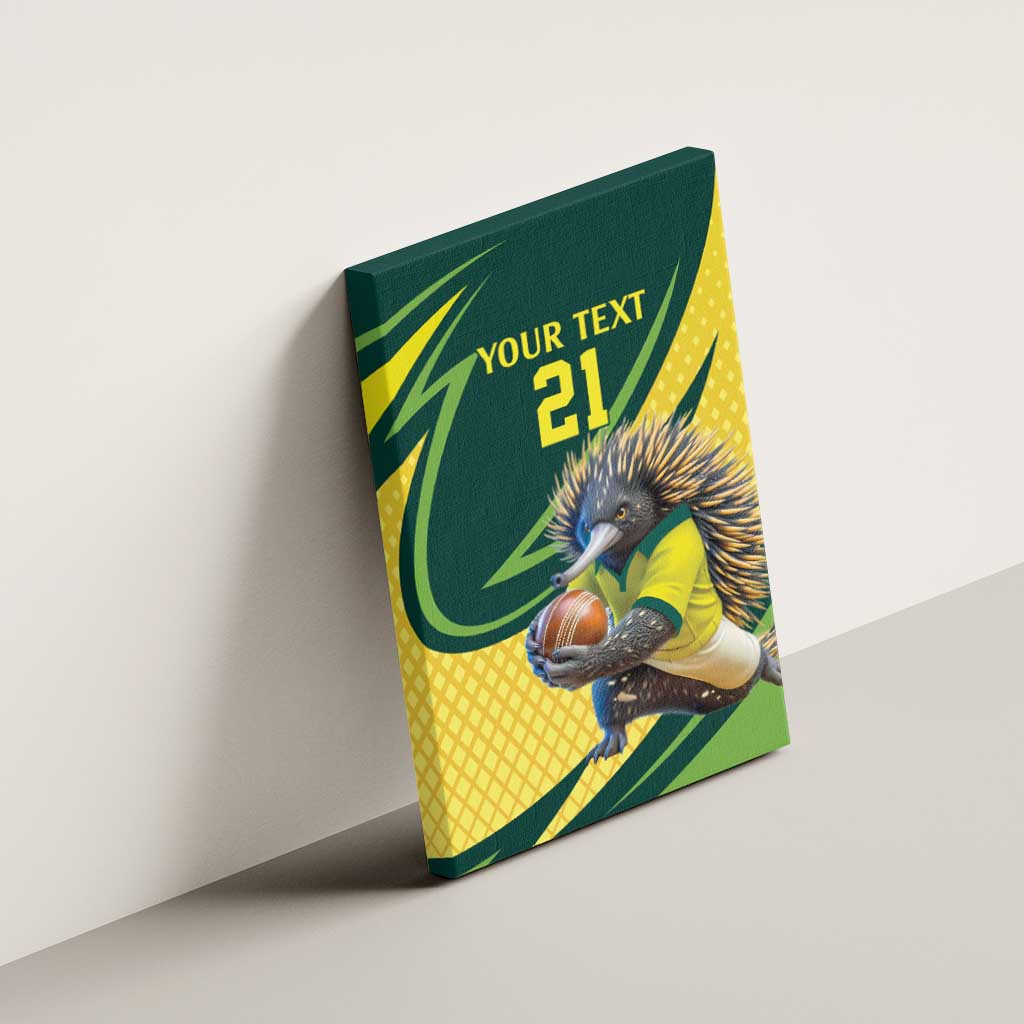 Australian Echidna Cricket Custom Canvas Wall Art Aussie National Color