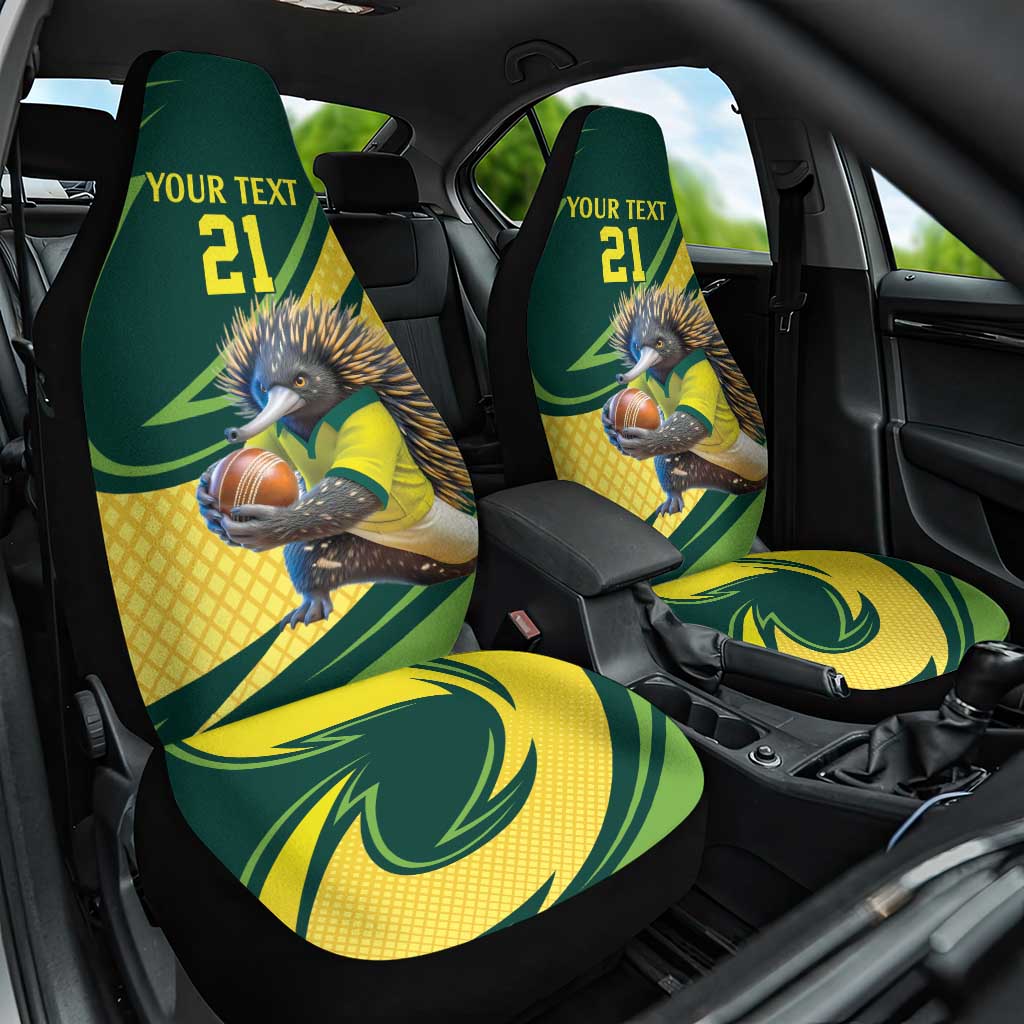 Australian Echidna Cricket Custom Car Seat Cover Aussie National Color