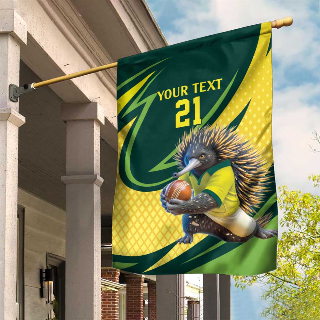 Australian Echidna Cricket Custom Garden Flag Aussie National Color