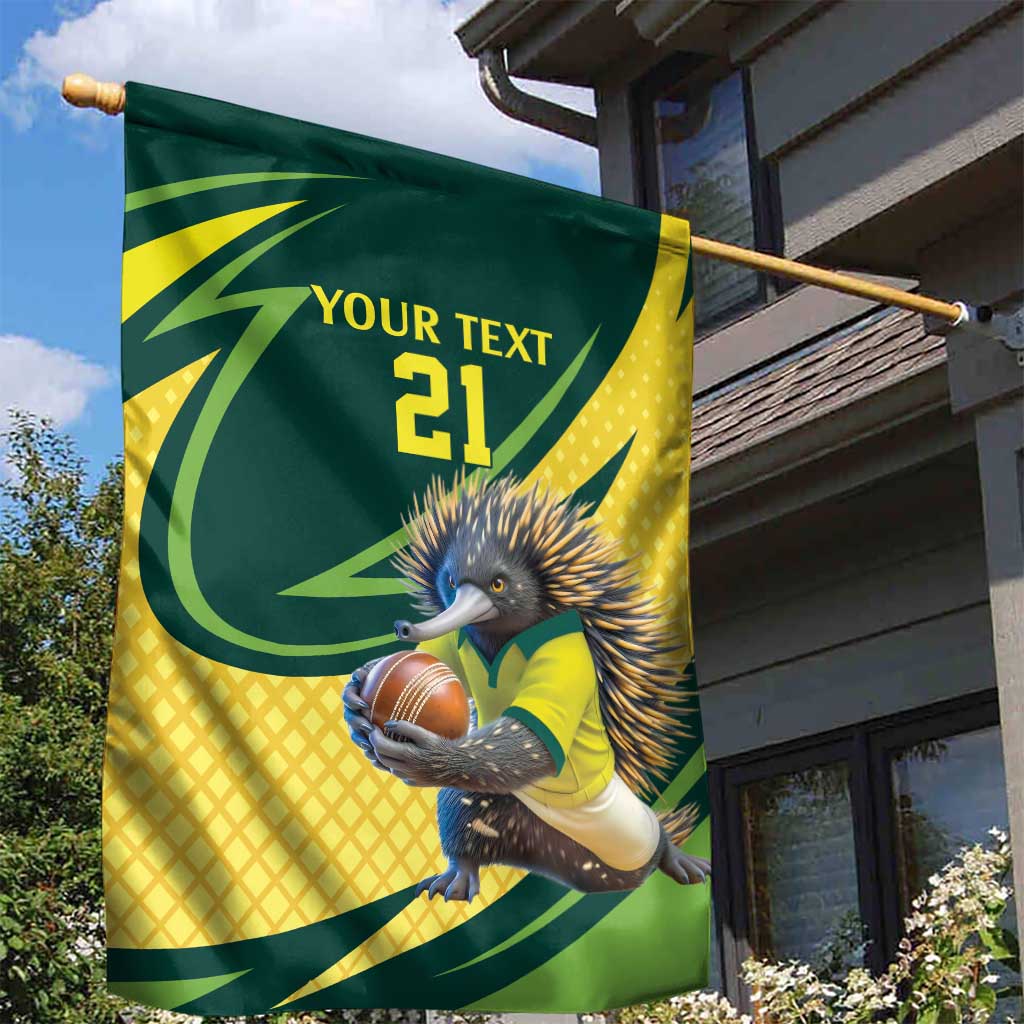 Australian Echidna Cricket Custom Garden Flag Aussie National Color