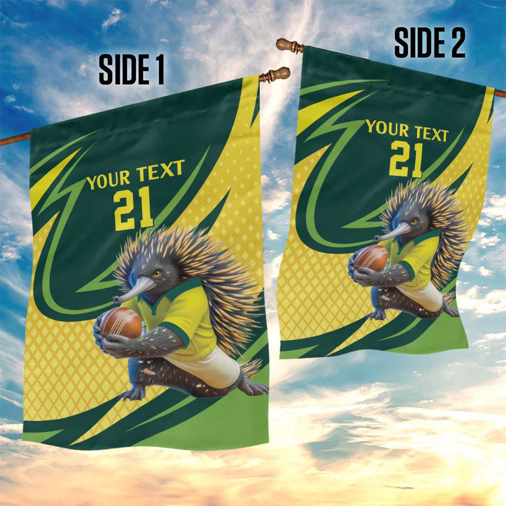 Australian Echidna Cricket Custom Garden Flag Aussie National Color
