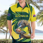 Australian Echidna Cricket Custom Hawaiian Shirt Aussie National Color