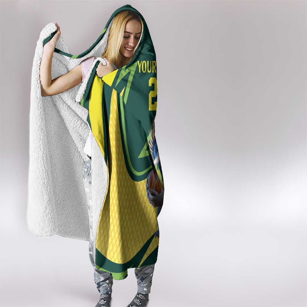 Australian Echidna Cricket Custom Hooded Blanket Aussie National Color