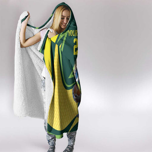 Australian Echidna Cricket Custom Hooded Blanket Aussie National Color