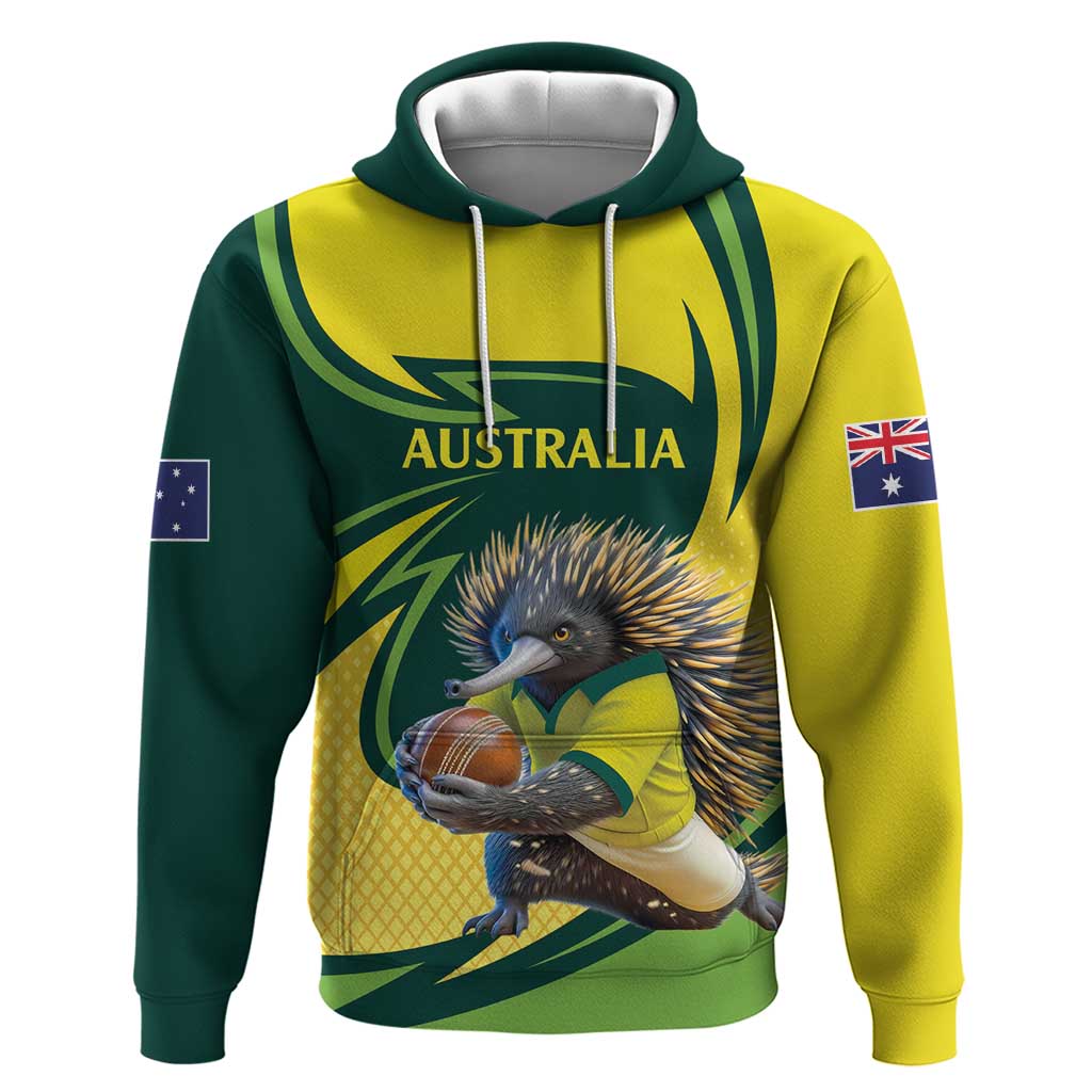 Australian Echidna Cricket Custom Hoodie Aussie National Color