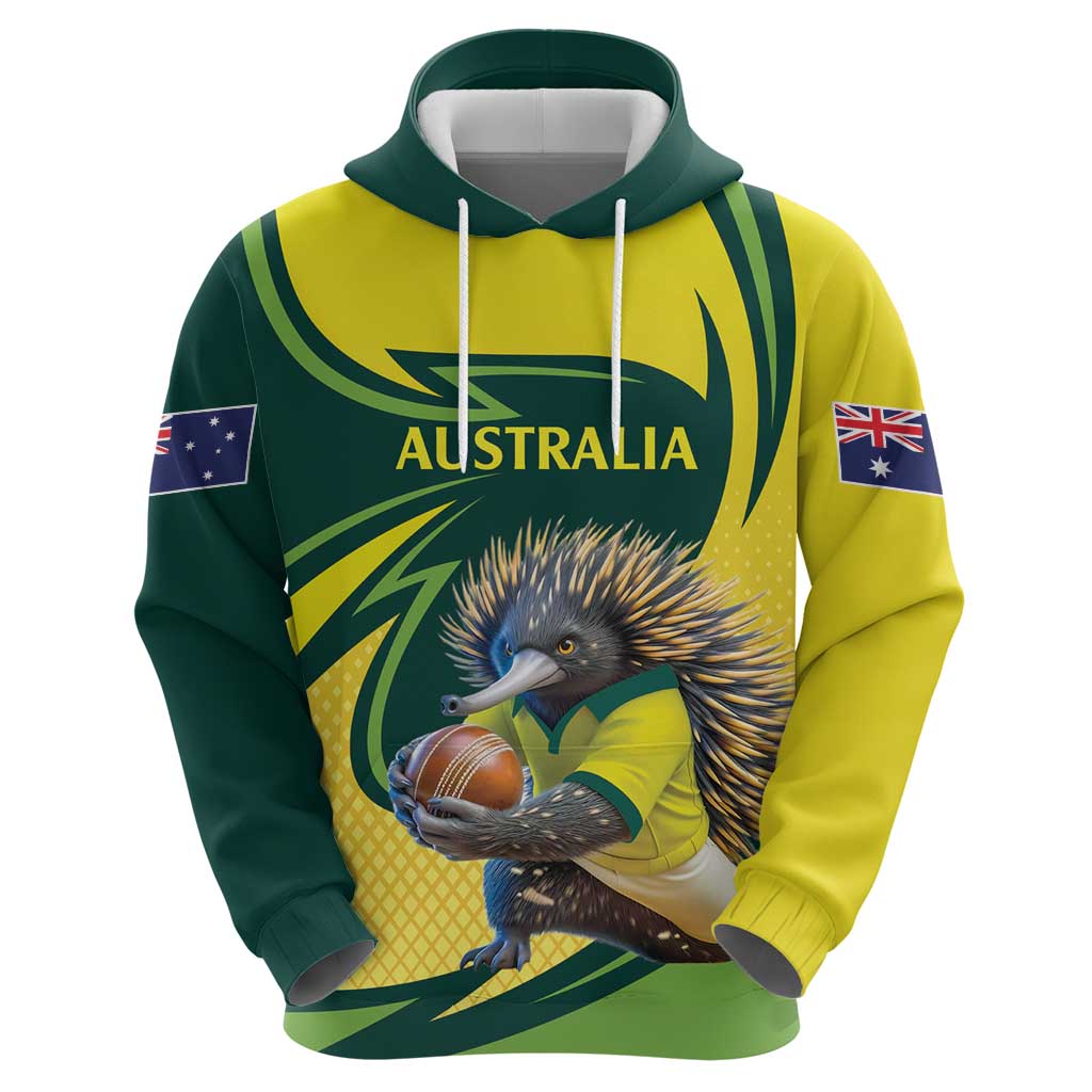 Australian Echidna Cricket Custom Hoodie Aussie National Color