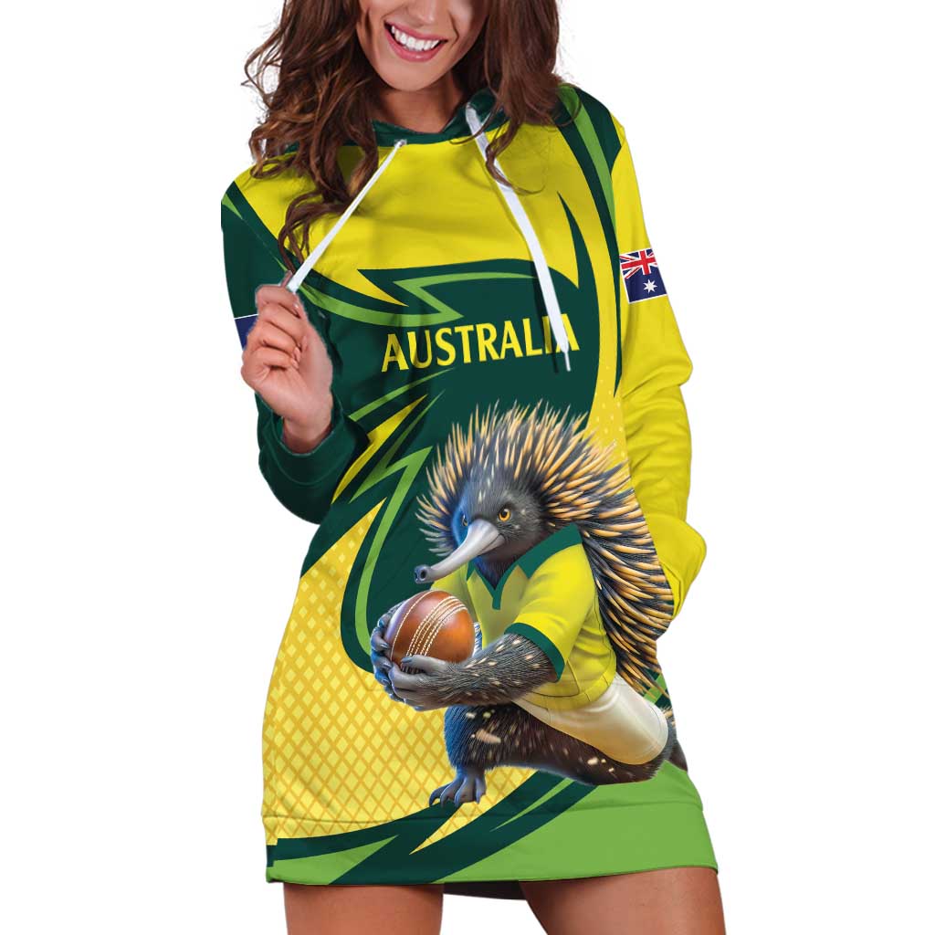 Australian Echidna Cricket Custom Hoodie Dress Aussie National Color