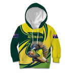 Australian Echidna Cricket Custom Kid Hoodie Aussie National Color