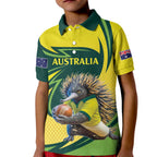Australian Echidna Cricket Custom Kid Polo Shirt Aussie National Color