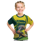 Australian Echidna Cricket Custom Kid T Shirt Aussie National Color