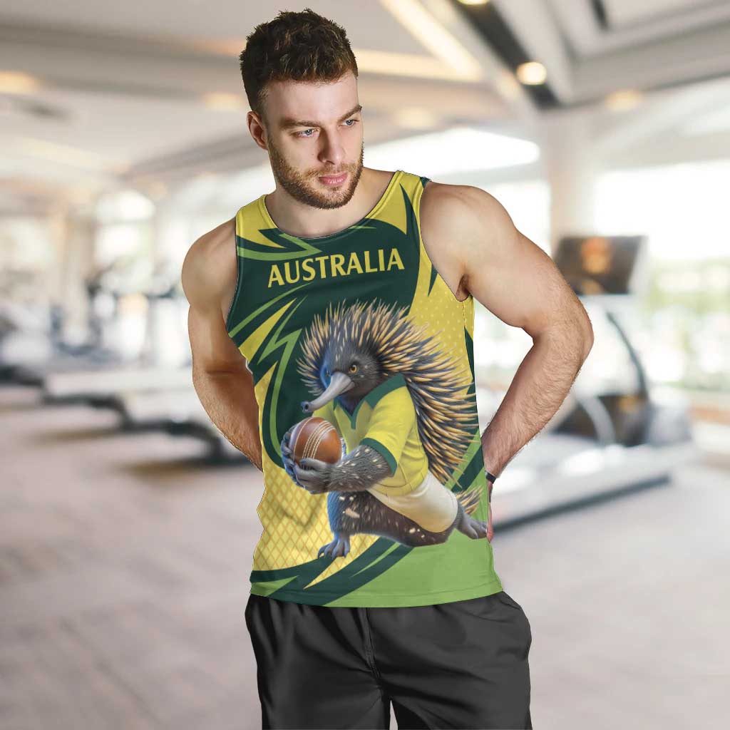 Australian Echidna Cricket Custom Men Tank Top Aussie National Color