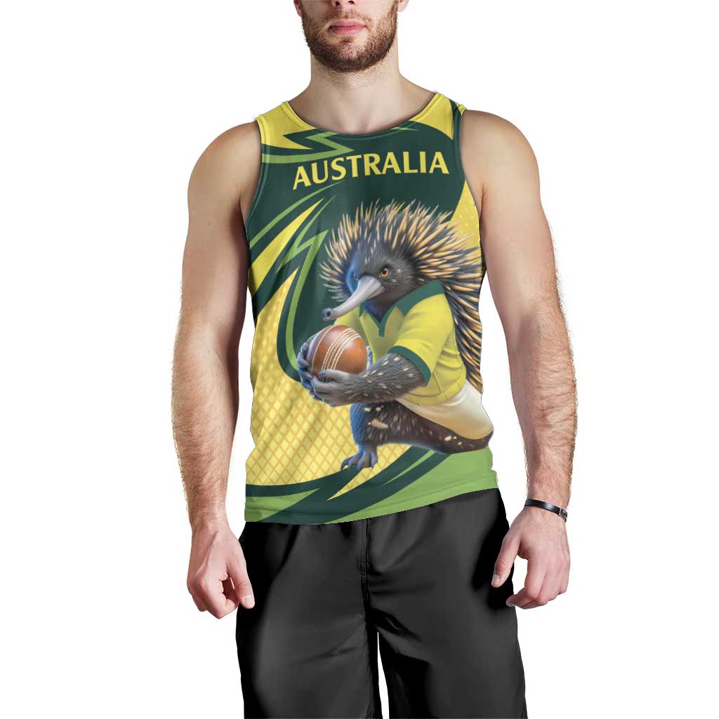 Australian Echidna Cricket Custom Men Tank Top Aussie National Color