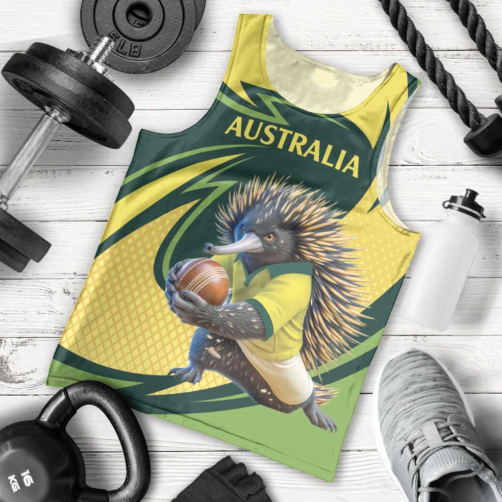 Australian Echidna Cricket Custom Men Tank Top Aussie National Color