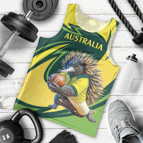 Australian Echidna Cricket Custom Men Tank Top Aussie National Color