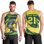 Australian Echidna Cricket Custom Men Tank Top Aussie National Color
