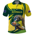 Australian Echidna Cricket Custom Polo Shirt Aussie National Color