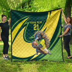 Australian Echidna Cricket Custom Quilt Aussie National Color