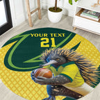 Australian Echidna Cricket Custom Round Carpet Aussie National Color