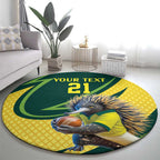 Australian Echidna Cricket Custom Round Carpet Aussie National Color