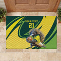 Australian Echidna Cricket Custom Rubber Doormat Aussie National Color