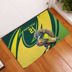 Australian Echidna Cricket Custom Rubber Doormat Aussie National Color