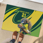 Australian Echidna Cricket Custom Rubber Doormat Aussie National Color