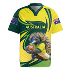 Australian Echidna Cricket Custom Rugby Jersey Aussie National Color