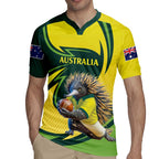 Australian Echidna Cricket Custom Rugby Jersey Aussie National Color
