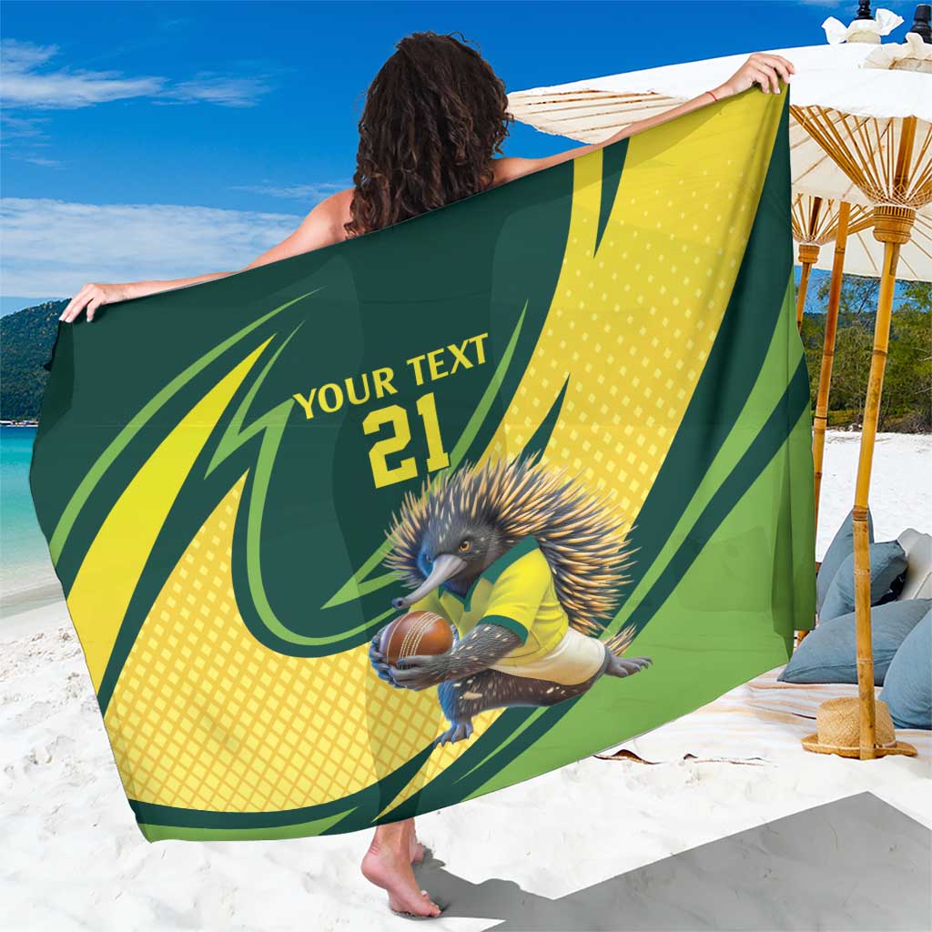 Australian Echidna Cricket Custom Sarong Aussie National Color