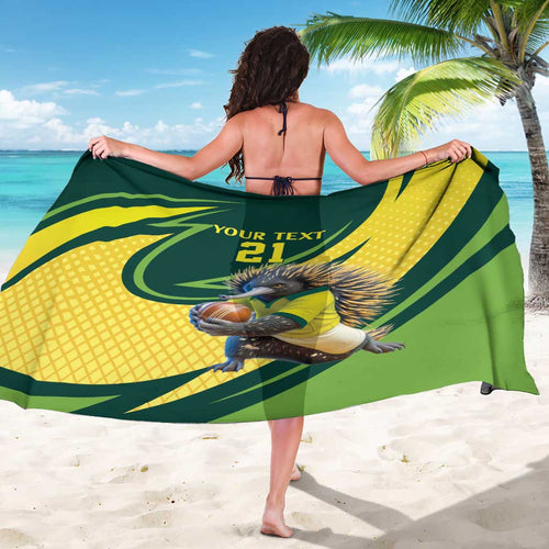 Australian Echidna Cricket Custom Sarong Aussie National Color