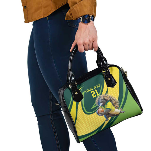 Australian Echidna Cricket Custom Shoulder Handbag Aussie National Color