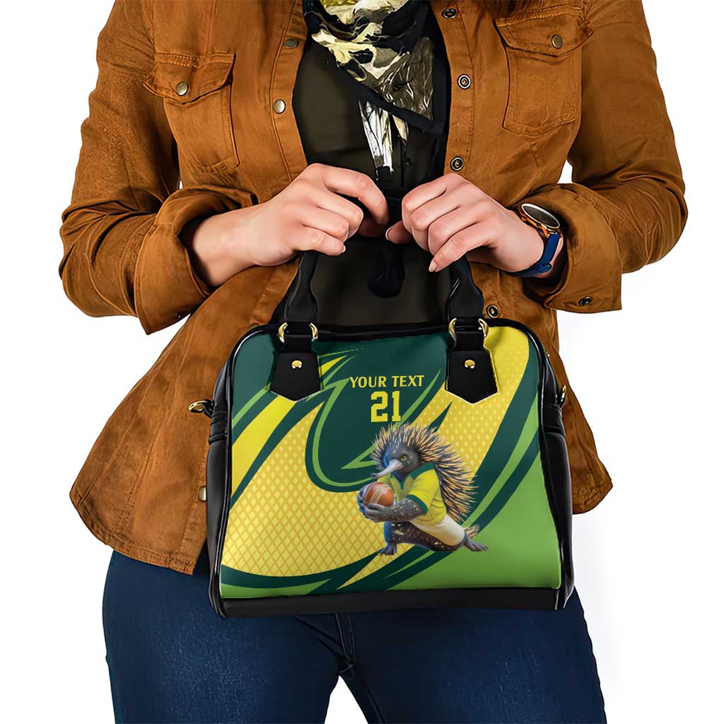 Australian Echidna Cricket Custom Shoulder Handbag Aussie National Color