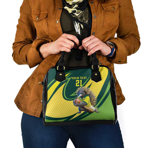 Australian Echidna Cricket Custom Shoulder Handbag Aussie National Color