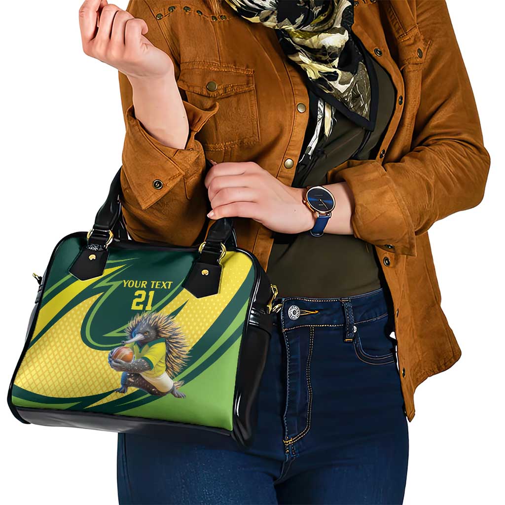 Australian Echidna Cricket Custom Shoulder Handbag Aussie National Color