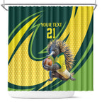 Australian Echidna Cricket Custom Shower Curtain Aussie National Color