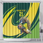 Australian Echidna Cricket Custom Shower Curtain Aussie National Color
