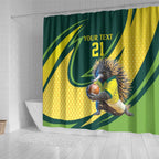 Australian Echidna Cricket Custom Shower Curtain Aussie National Color