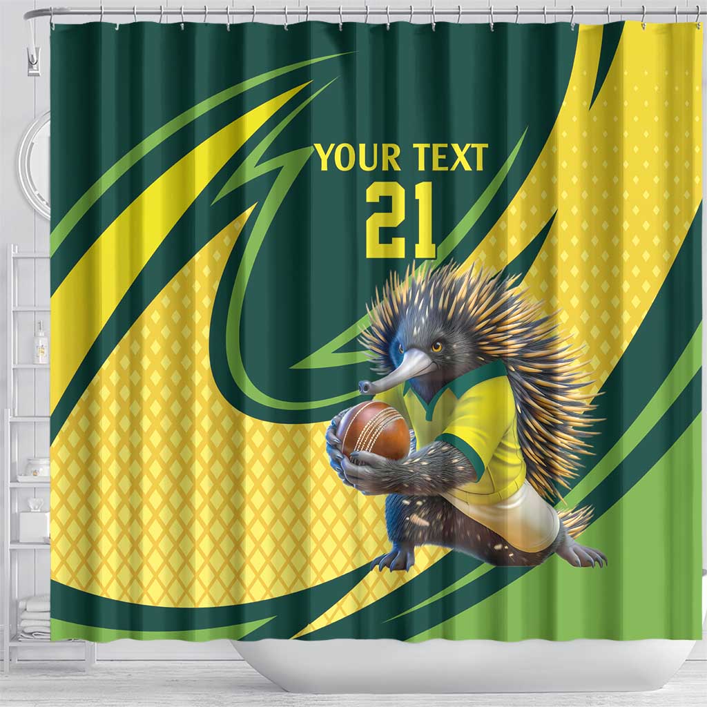 Australian Echidna Cricket Custom Shower Curtain Aussie National Color