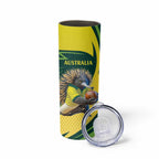 Australian Echidna Cricket Custom Skinny Tumbler Aussie National Color