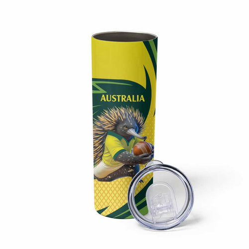 Australian Echidna Cricket Custom Skinny Tumbler Aussie National Color